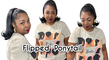 FLIPPED PONYTAIL| Freetress Equal Lite Ponytail Barbie 12