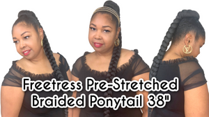 ALREADY BRAIDED PONYTAIL| Freetress Equal Braided 38