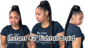 🔥 FISHTAIL BRAID| Outre Pretty Quick Wrap Ponytail Braided Fishtail 42