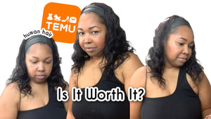 🤔 IS IT WORTH IT?| Temu Human Hair Headband Wig Review