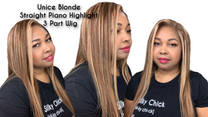 😬 UMMMM| Unice Honey Blonde Piano Highlights 3 Part Wig Review